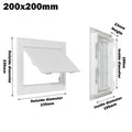 White ABS Hinged Access Panel – Inspection Hatch for Wall & Ceiling