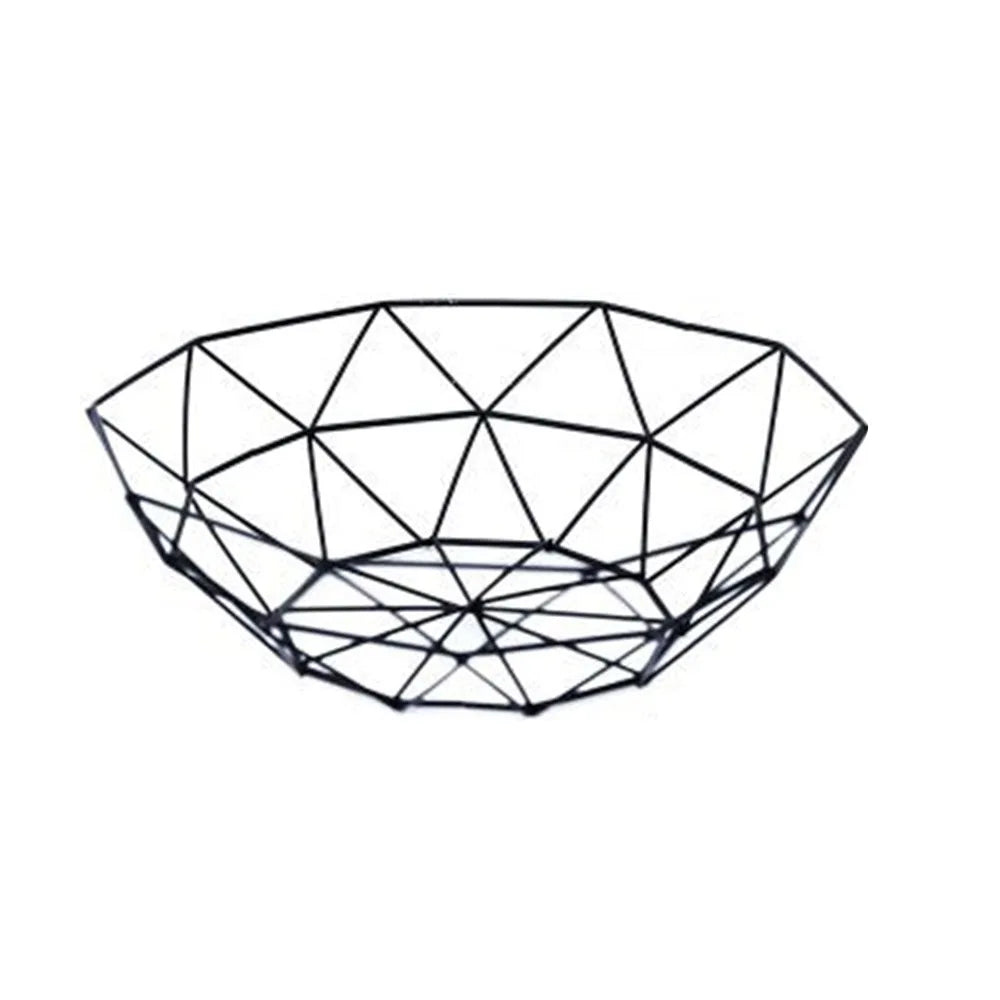 Black Gold Iron Fruit Basket – Multi-Size Kitchen Storage