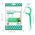 Mint Dental Floss Picks – Ultrafine Portable Flossing Sticks Dental Floss Picks Nixie 58pcs green