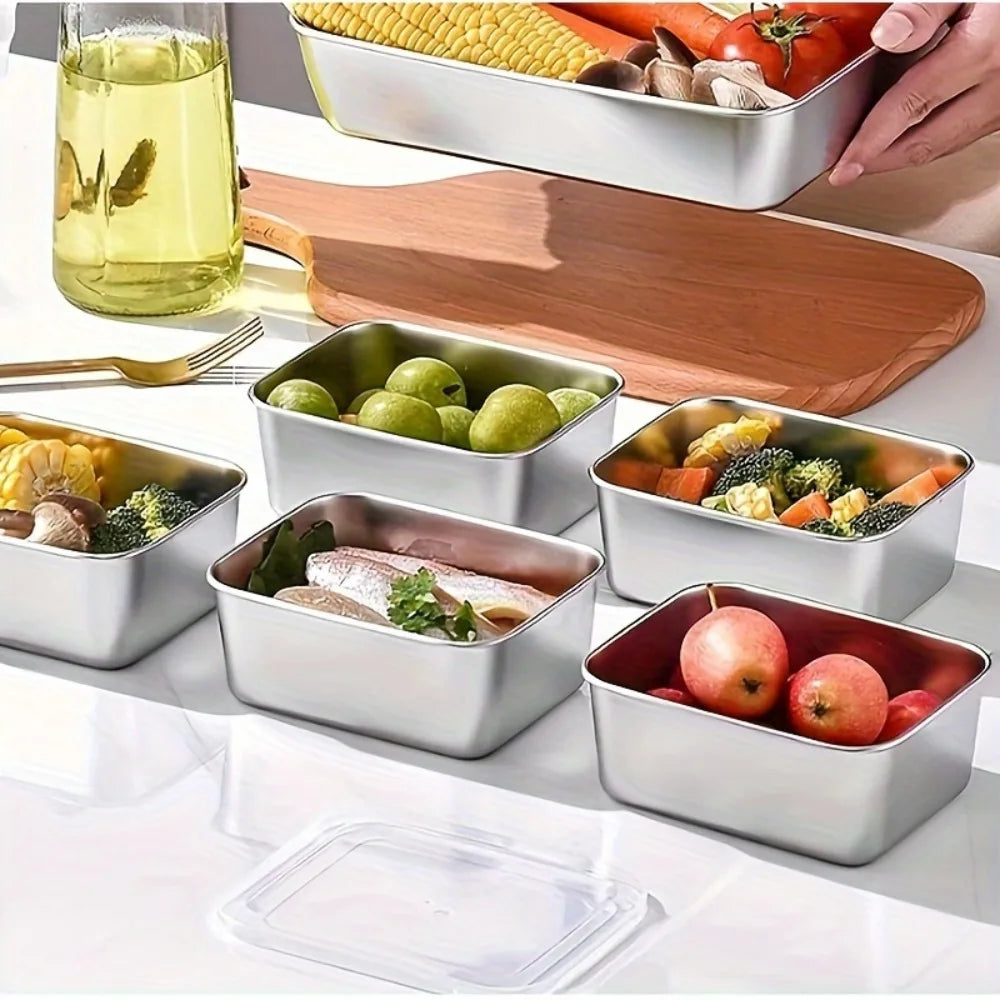 5pc Stainless Steel Airtight Food Storage Containers – BPA-Free Food Storage Containers Nixie