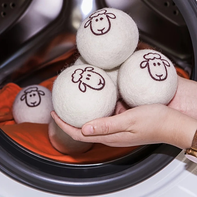 Reusable Wool Dryer Balls 3/6 Pack – Natural Fabric Softener Wool Dryer Balls Nixie