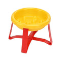 Elevated Slow Feeder Cat Bowl with Stand – Large Diameter Elevated Pet Feeder Nixie Yellow
