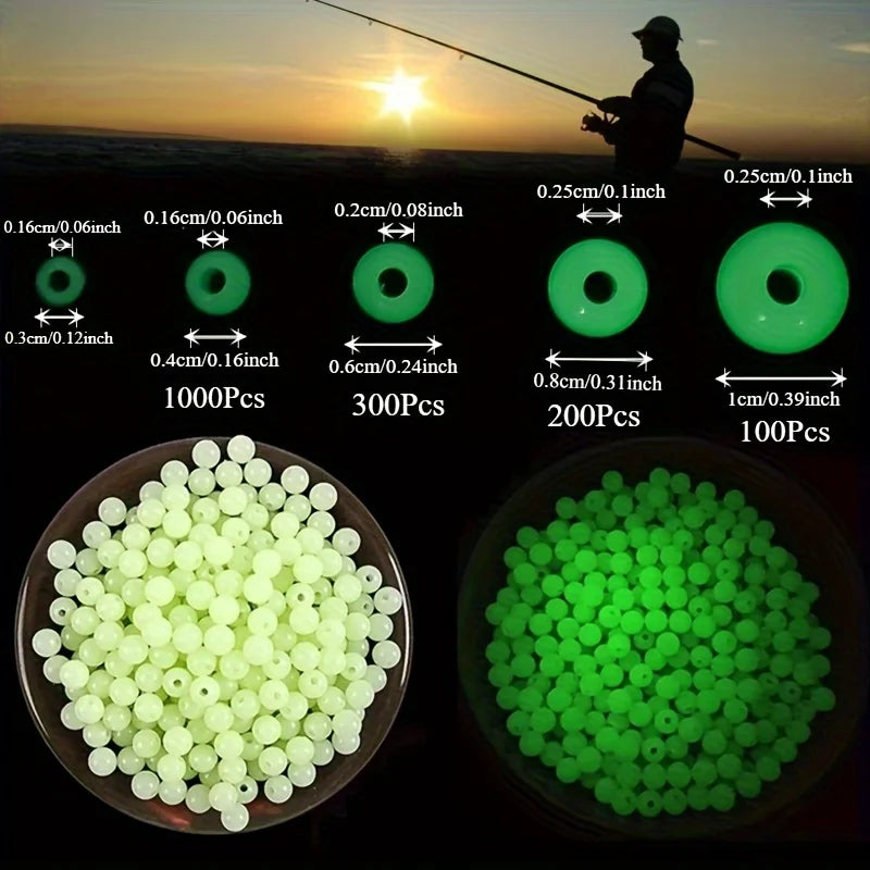 1600pcs Luminous Fishing Float Balls Space Beans 4–10mm Fishing Float Balls Nixie