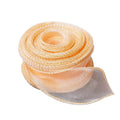 4cm Wired Organza Ribbon Satin Fishtail 10 Yards Solid Color Decorative Craft Ribbon Nixie Champagne