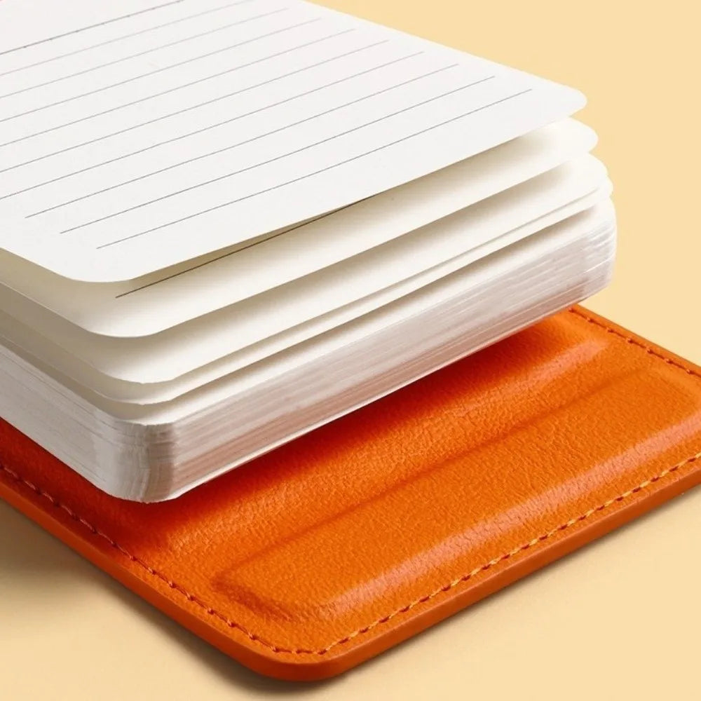 A7 PU Leather Pocket Notebook 3-Ring Binder Lined Journal
