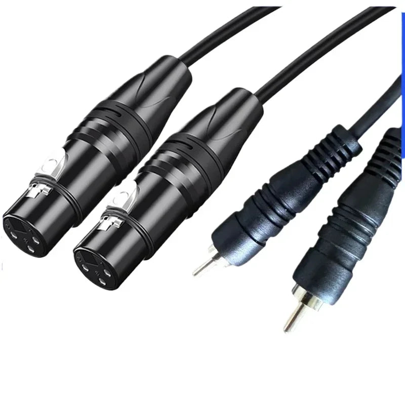 Dual XLR Female to Dual RCA Male Audio Cable | Mixer & Amp Audio Cable Nixie