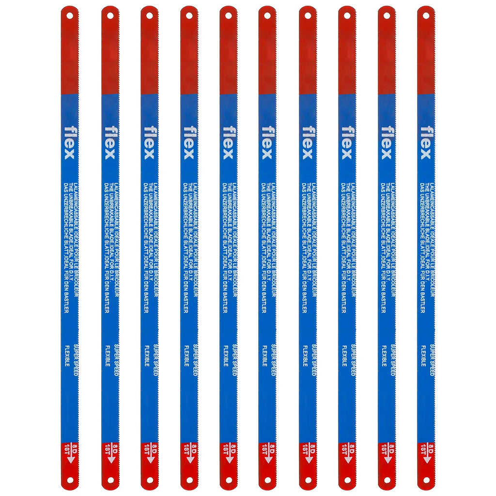 10-Pack Hacksaw Blades 300mm 18T M35 Steel – Wood & Pipe Cuts Hacksaw Blade Set Nixie 10PCS