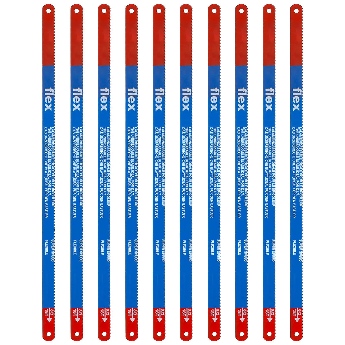 10-Pack Hacksaw Blades 300mm 18T M35 Steel – Wood & Pipe Cuts Hacksaw Blade Set Nixie 10PCS