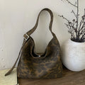 Vintage Camouflage Canvas Tote Bag – Large Shoulder Bag Canvas Shoulder Tote Nixie BB-593-Brown Extra Large