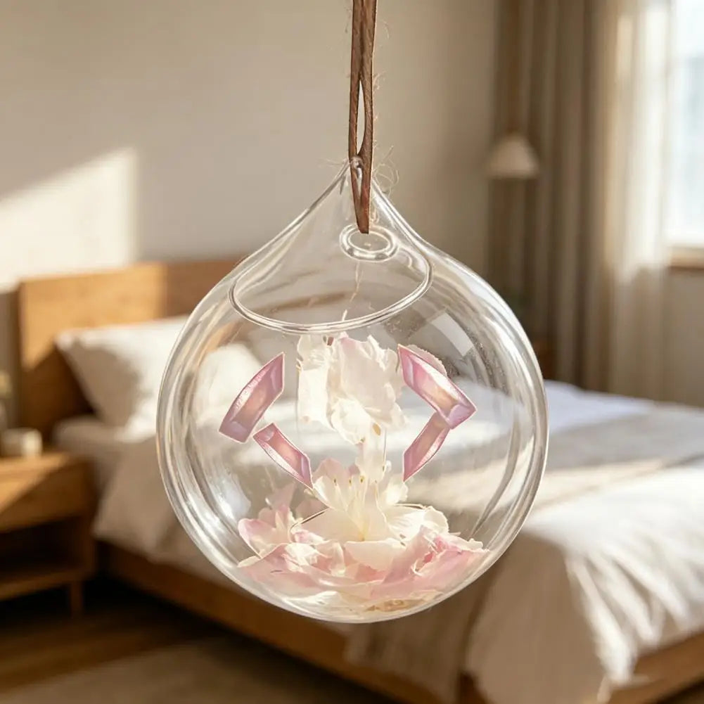 Hanging Glass Propagation Vase – Hydroponic Terrarium Planter Hanging Glass Planter Nixie