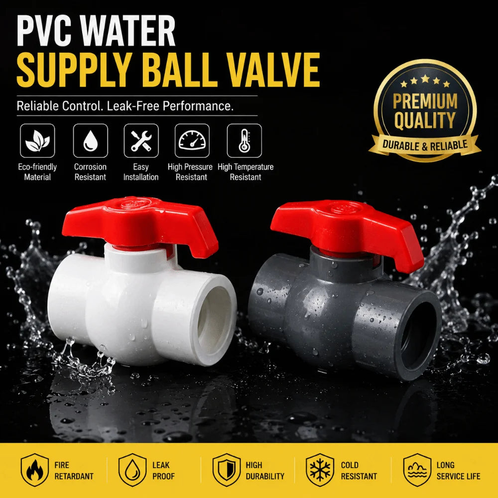 PVC Ball Valve Water Supply Switch – Corrosion Resistant PVC Ball Valve Nixie