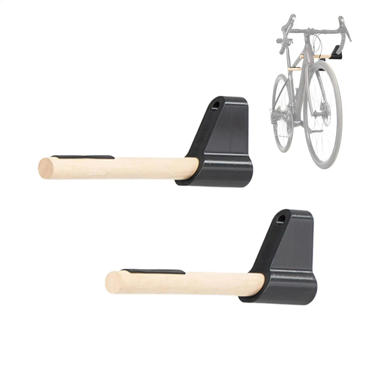 Solid Wood Bicycle Wall Mount Holder – Vertical Bike Bracket