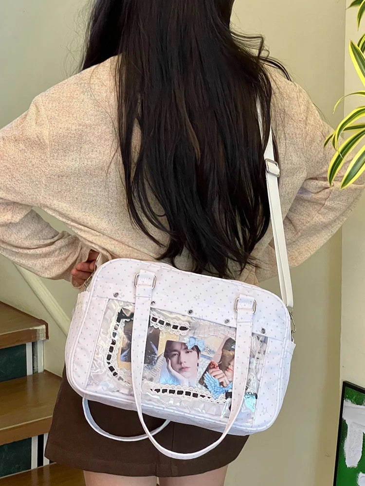 Japanese Transparent Ita Bag – Anime Badge Shoulder & Crossbody Anime Shoulder Bag Nixie