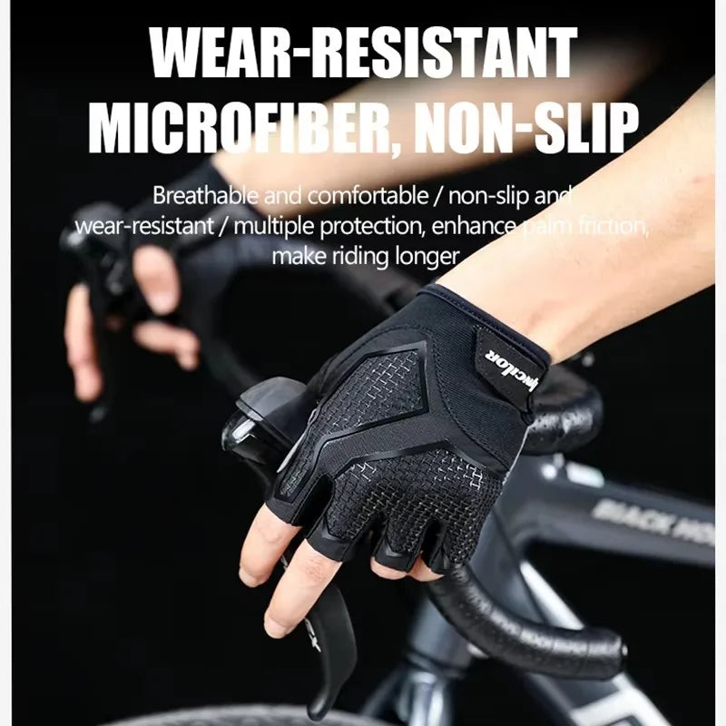 Nixie Half-Finger Cycling Gloves – Shock-Absorbing Silicone Cycling Gloves Nixie