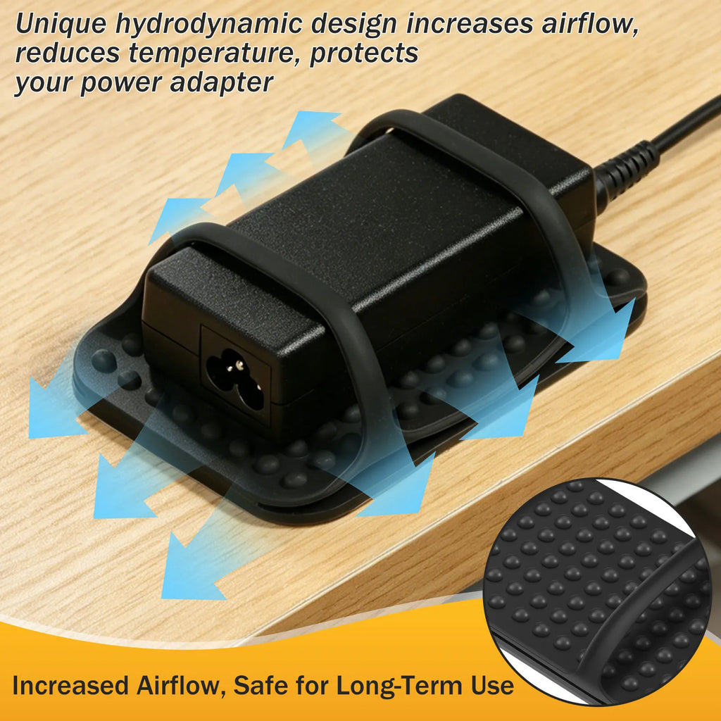 Silicone Laptop Charger Holder Under Desk Power Adapter Mount Charger Holder Mount Nixie