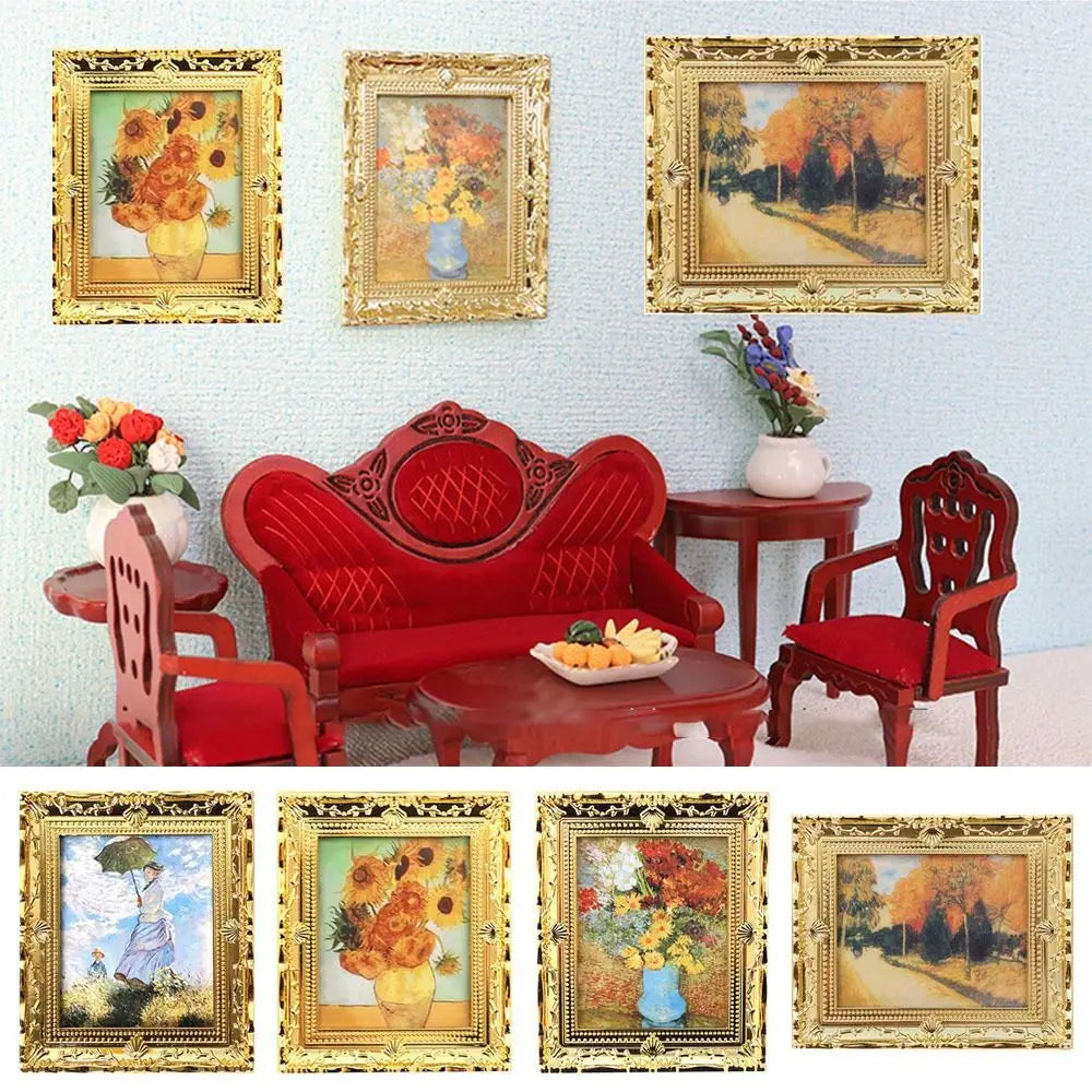 1/12 Scale Resin Photo Frame Dollhouse Miniature Decor Accessory Dollhouse Miniature Nixie