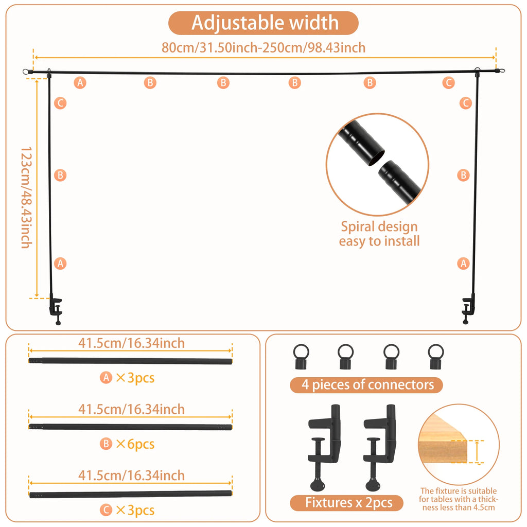 Adjustable Table Balloon Arch Stand Frame | Party & Wedding Decor