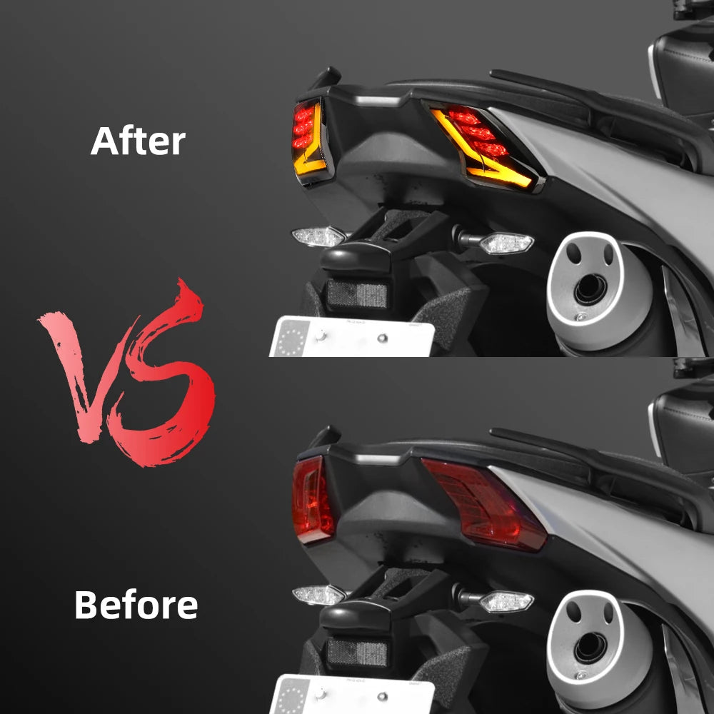 KEMITOUR LED Turn Signal Lights E-Mark for Yamaha TMAX 530 Motorcycle Turn Signals Nixie