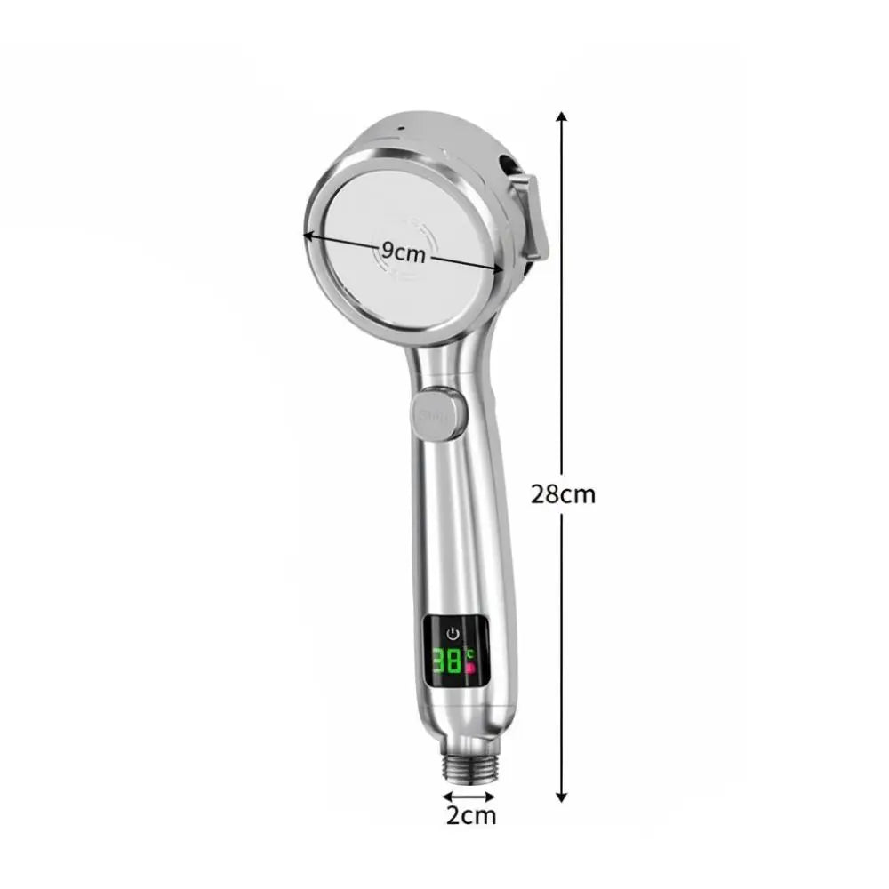 High Pressure Handheld Shower Head LED Temperature Display