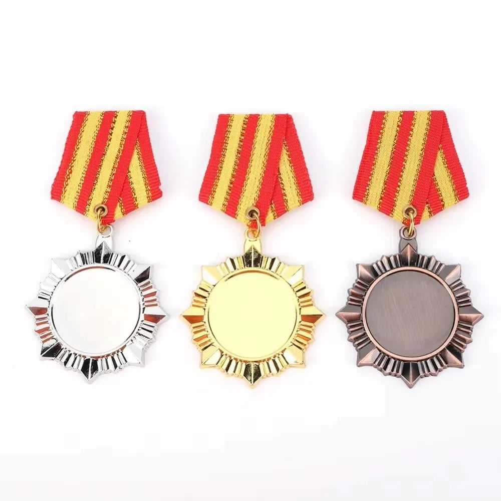 Gold Silver Bronze Award Medals 5cm Zinc Alloy Sports Medals Award Medals Nixie