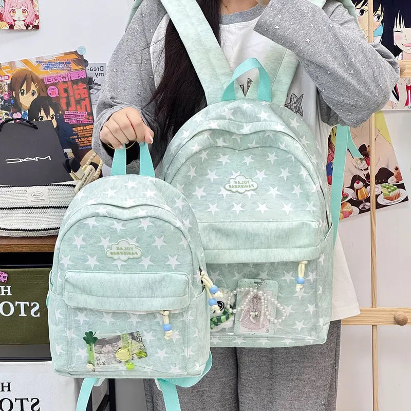 Korean Style School Backpack for Teen Girls – Lightweight Nylon School Backpack Nixie