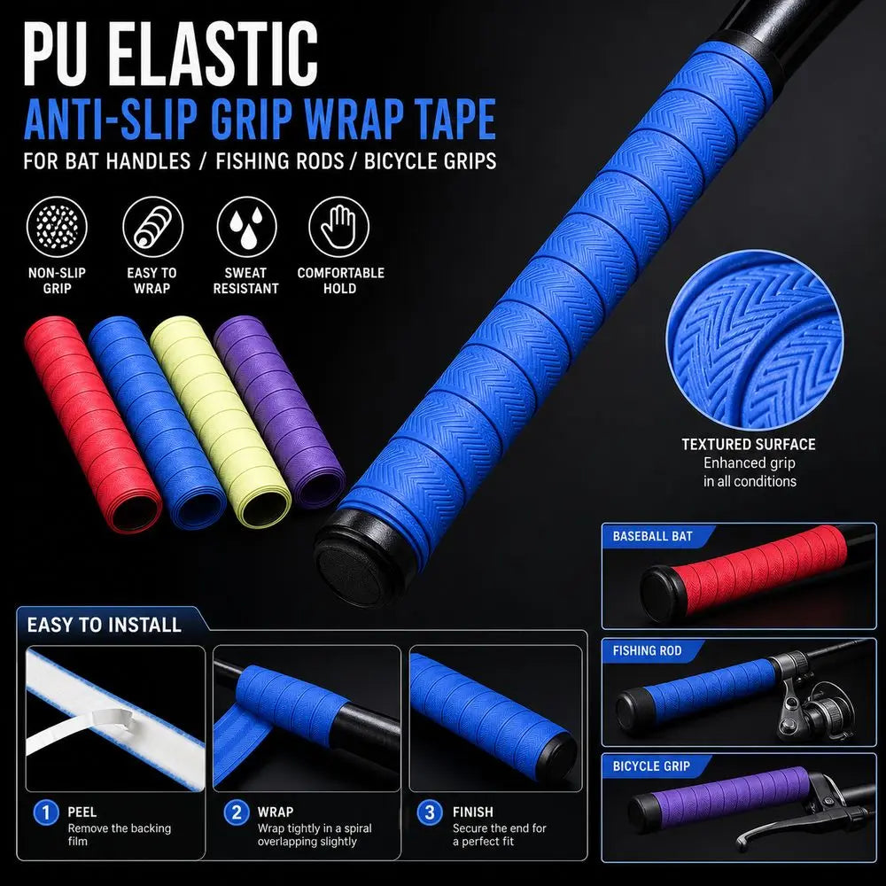 PU Anti-Slip Grip Tape for Fishing Rods & Rackets | Nixie Sports Grip Tape Nixie