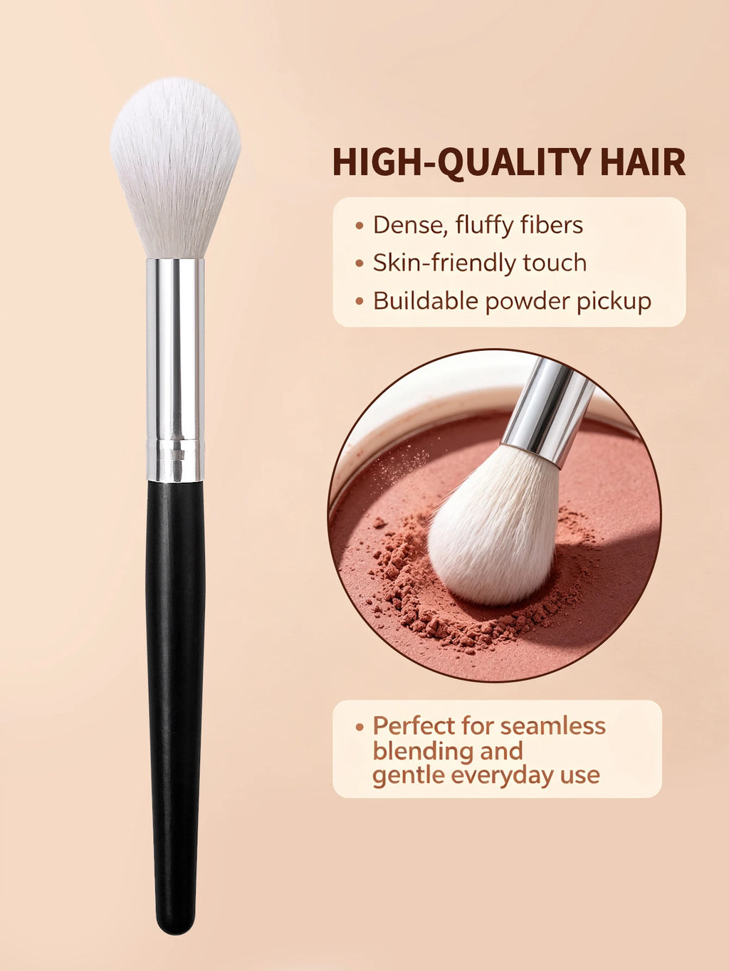 Fluffy Soft Blush Brush – Smooth Powder Makeup Tool