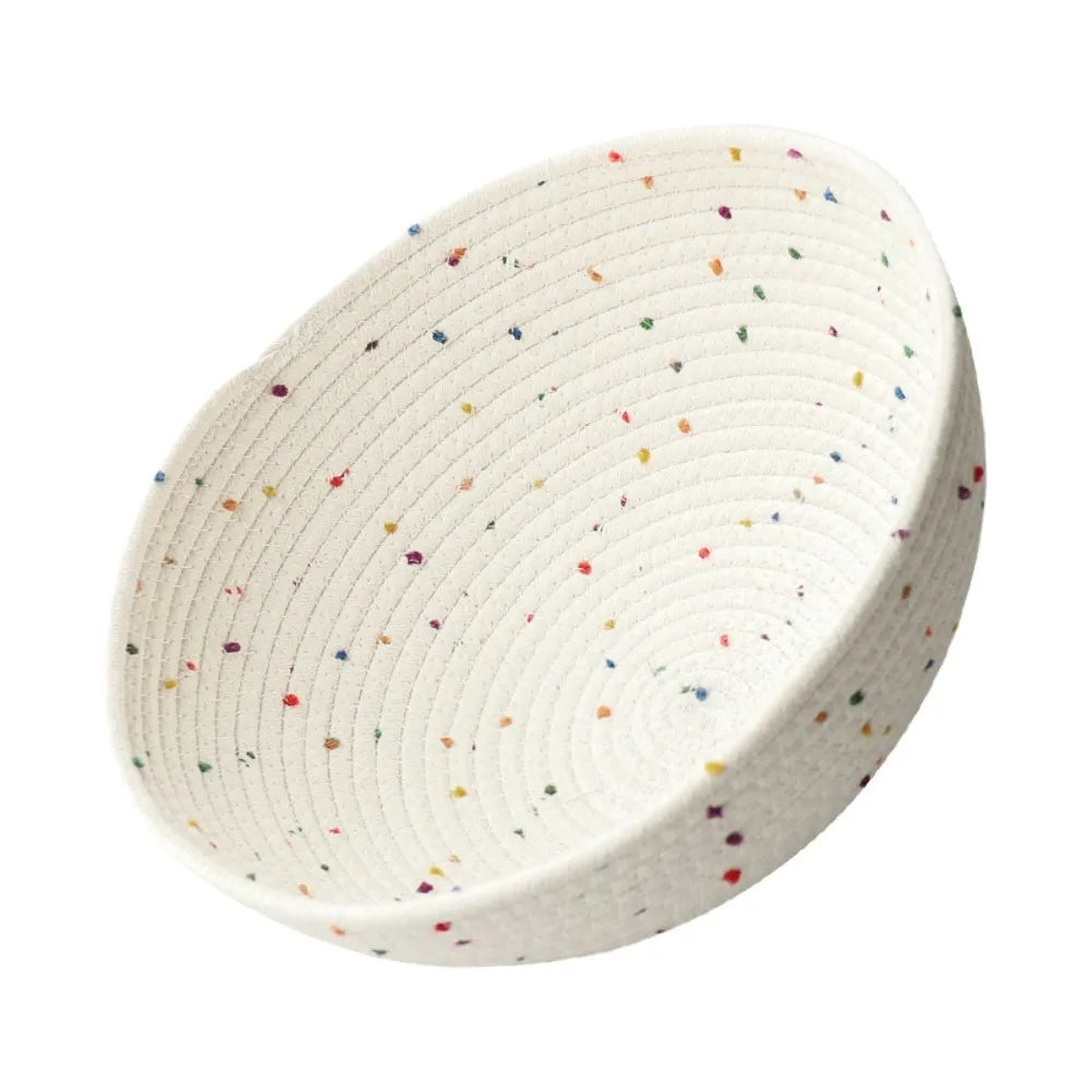 Washable Cotton Rope Round Cat Bed with Climbing Frame