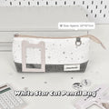 Korean Star Pencil Case Large Capacity with Photo Window Pencil Case Nixie White