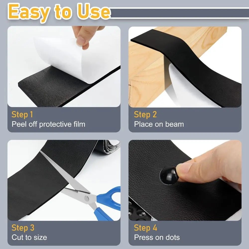 5ft Faux Wood Beam Strap + 100 Self-Adhesive Thumb Tacks Decorative Beam Strap Nixie