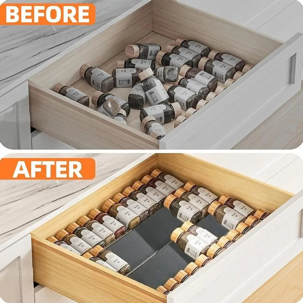 4PCS Modular Kitchen Spice & Condiment Storage Rack Organizer Kitchen Storage Rack Nixie