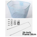 Metal Adjustable Bicycle Basket – Large Front & Rear Bike Basket Bicycle Basket Nixie Light Grey Support
