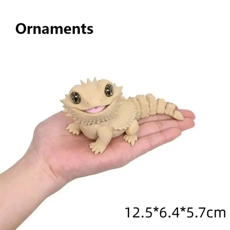 3D Printed Articulated Bearded Dragon Figurine Desk Decor Decorative Figurine Nixie A2