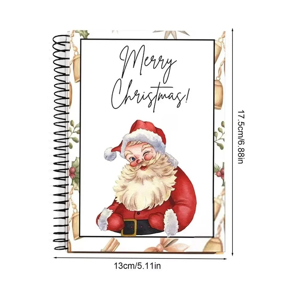 Spiral-Bound Christmas Gift Card Book & Greeting Organizer