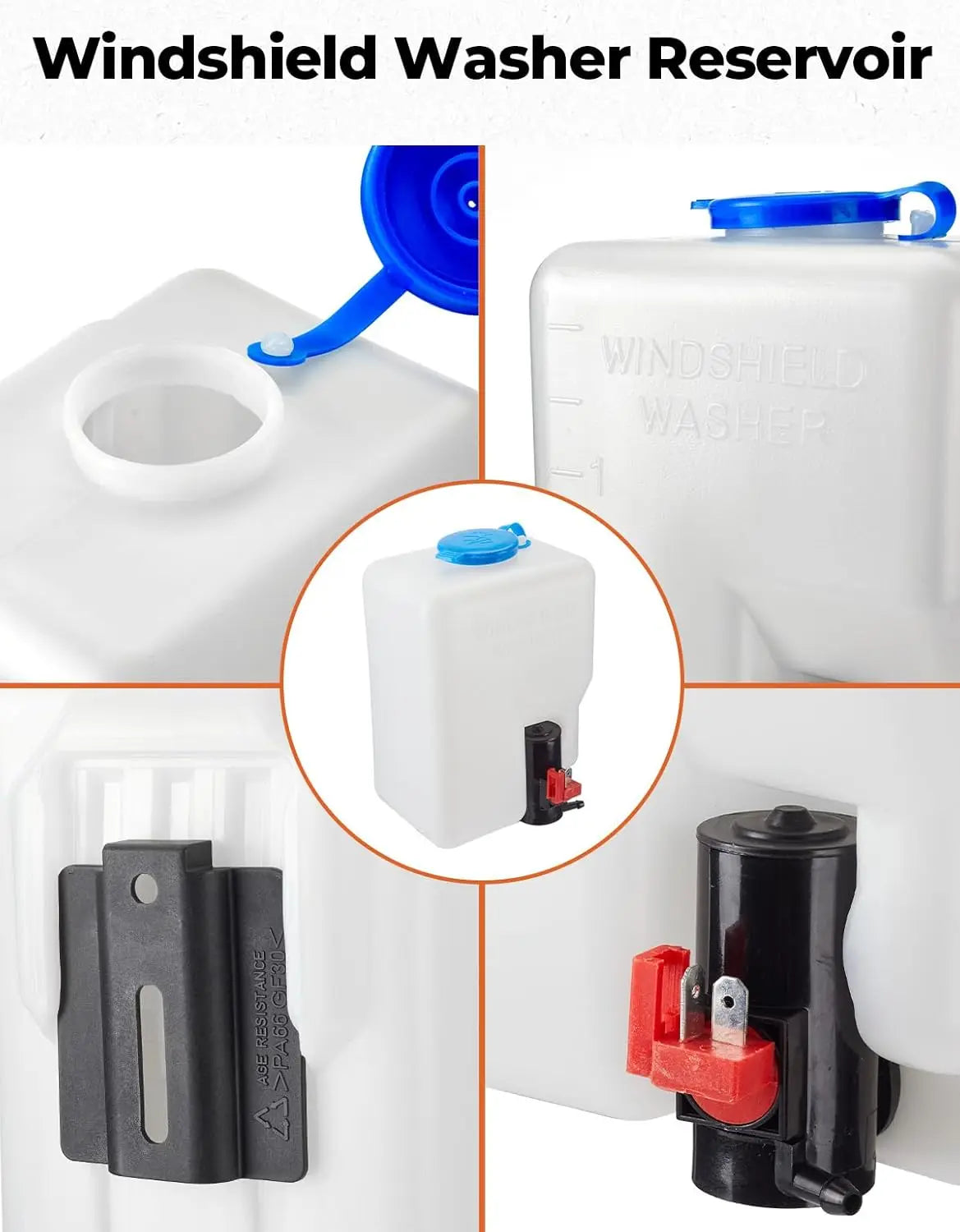 KEMIMOTO 12V UTV Windshield Wiper & Washer Pump Kit UTV Wiper Kit Nixie