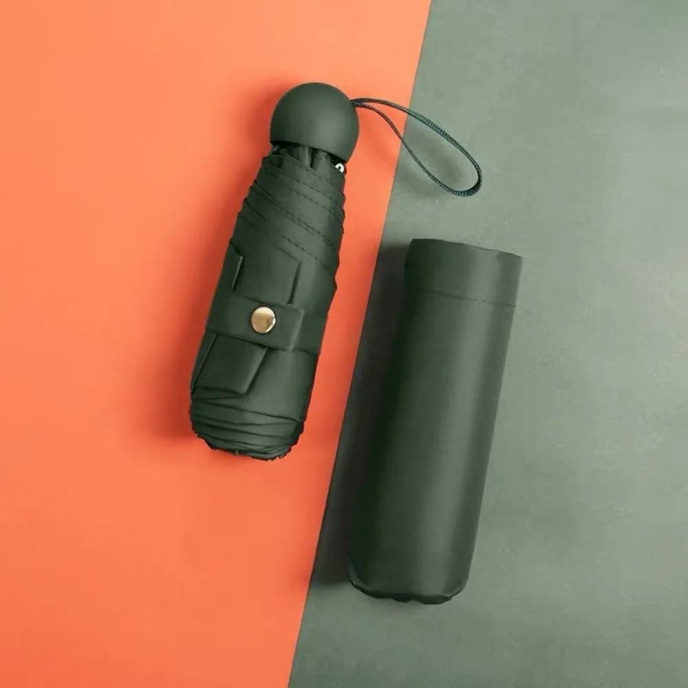 Mini Capsule Folding Umbrella UPF50+ UV & Rain Protection Folding Travel Umbrella Nixie