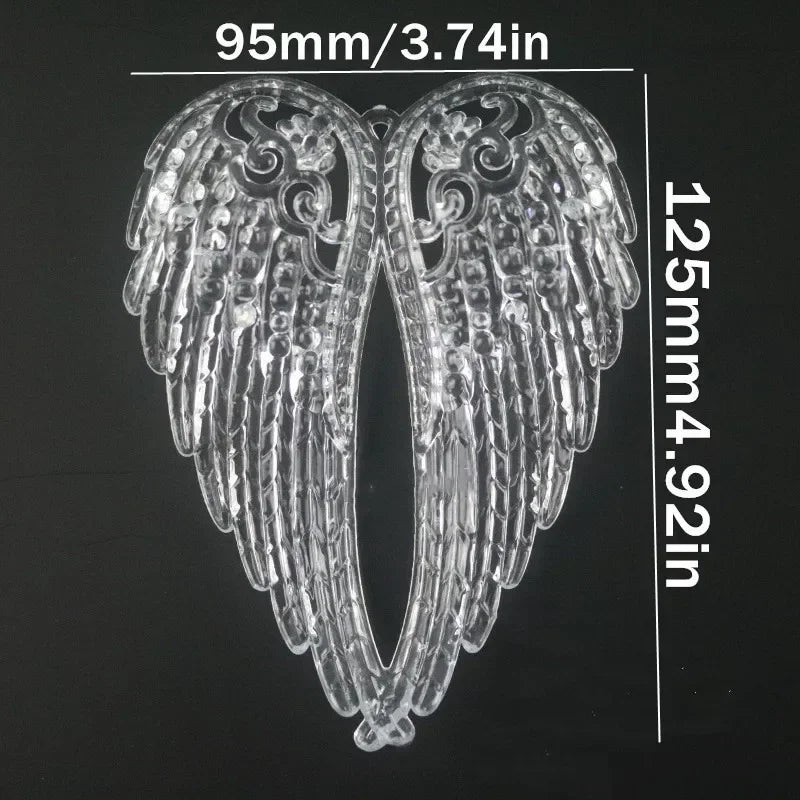 Acrylic Angel Wing Christmas Ornament Hanging Pendant Christmas Ornament Pendant Nixie