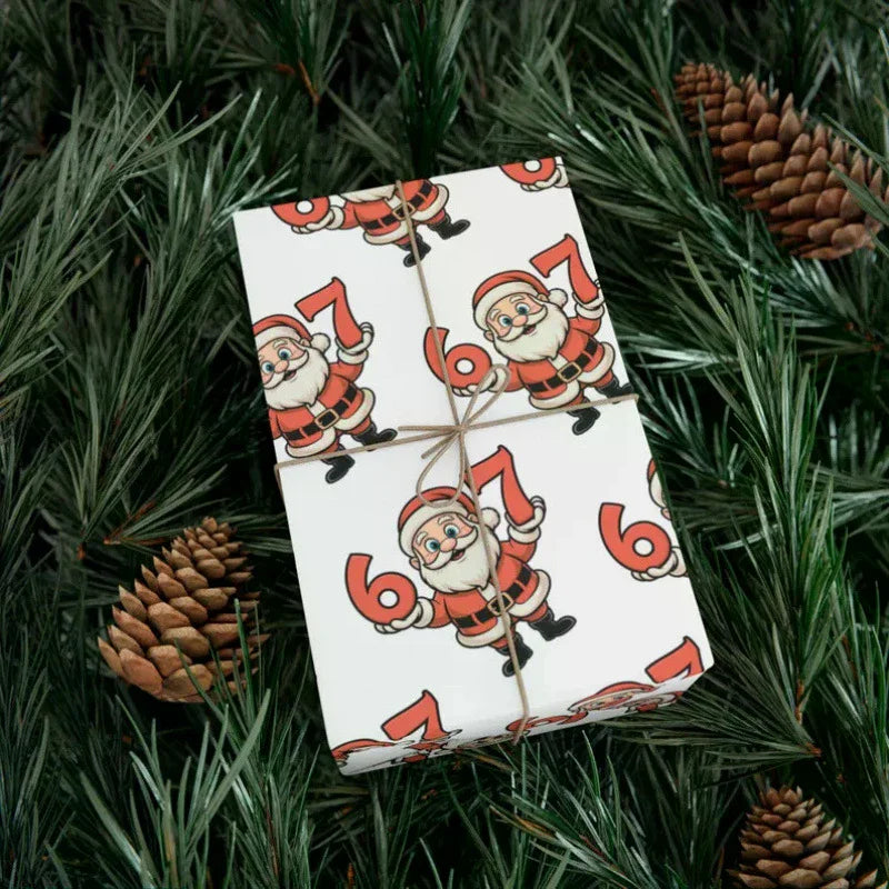 Kids' Christmas Wrapping Paper – Fun Santa Print Gift Wrap Christmas Wrapping Paper Nixie