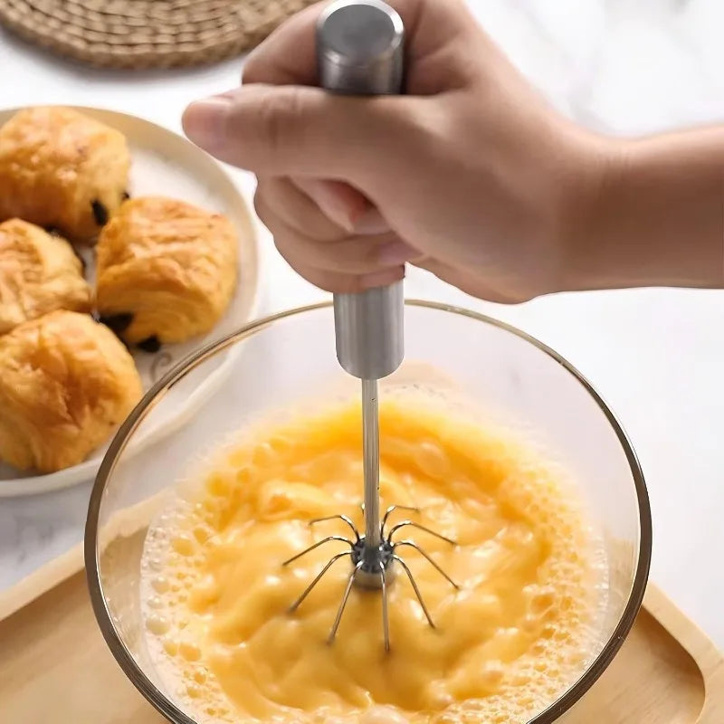 Semi-Automatic Stainless Steel Egg Beater Hand Mixer Whisk Hand Mixer Whisk Nixie