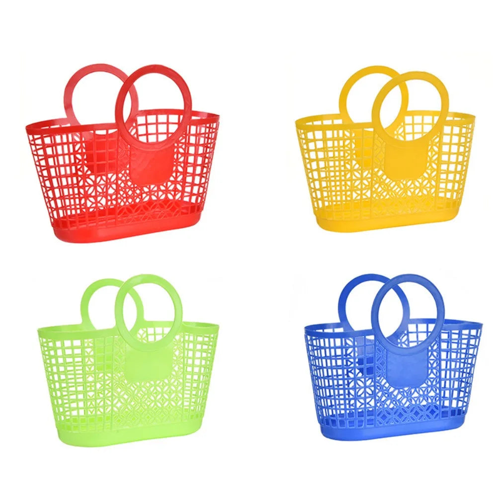 Plastic Hollow Storage Basket – Bathroom & Toy Organizer Storage Basket Nixie