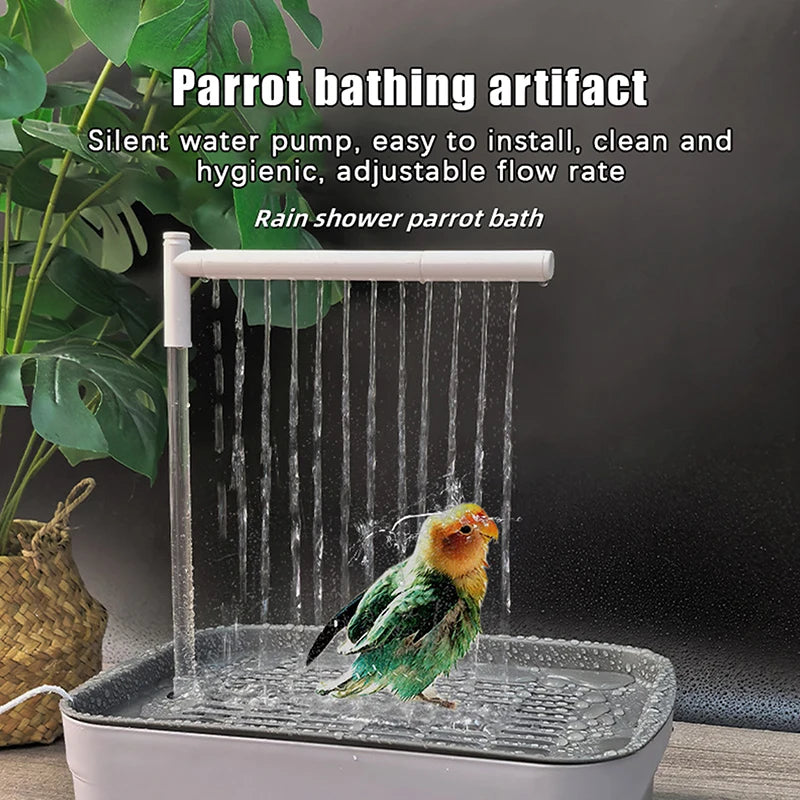 USB Electric Automatic Bird Bath Tub & Water Fountain for Parrots Bird Bath Fountain Nixie