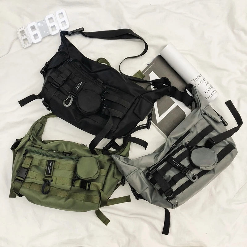 Unisex Harajuku Nylon Crossbody Messenger Bag | Nixie BB-1021 Crossbody Messenger Bag Nixie