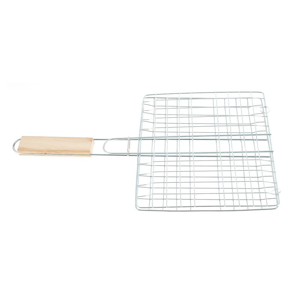 Stainless Steel Folding BBQ Grilling Basket – Fish, Meat & Veg BBQ Grilling Basket Nixie 1pc