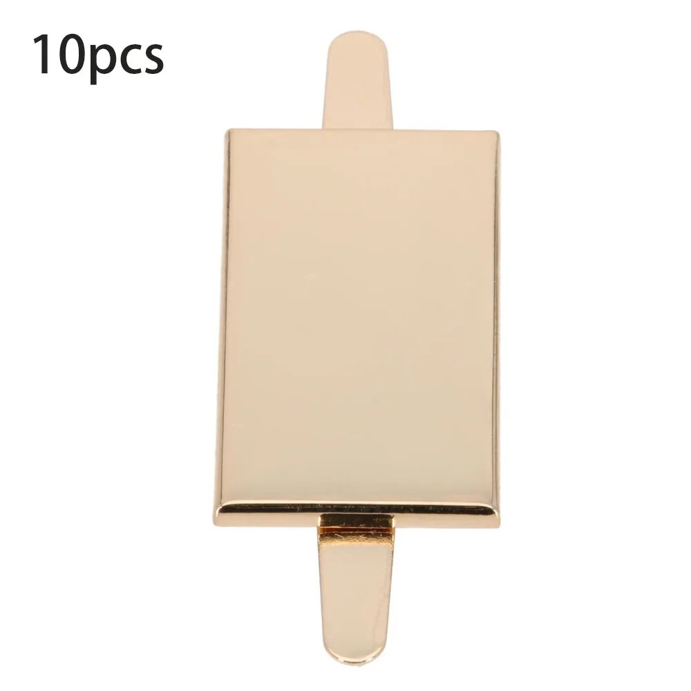 10pcs Metal Blank Stamping Tags Zinc Alloy Rectangle Logo Labels Metal Stamping Tags Nixie 1