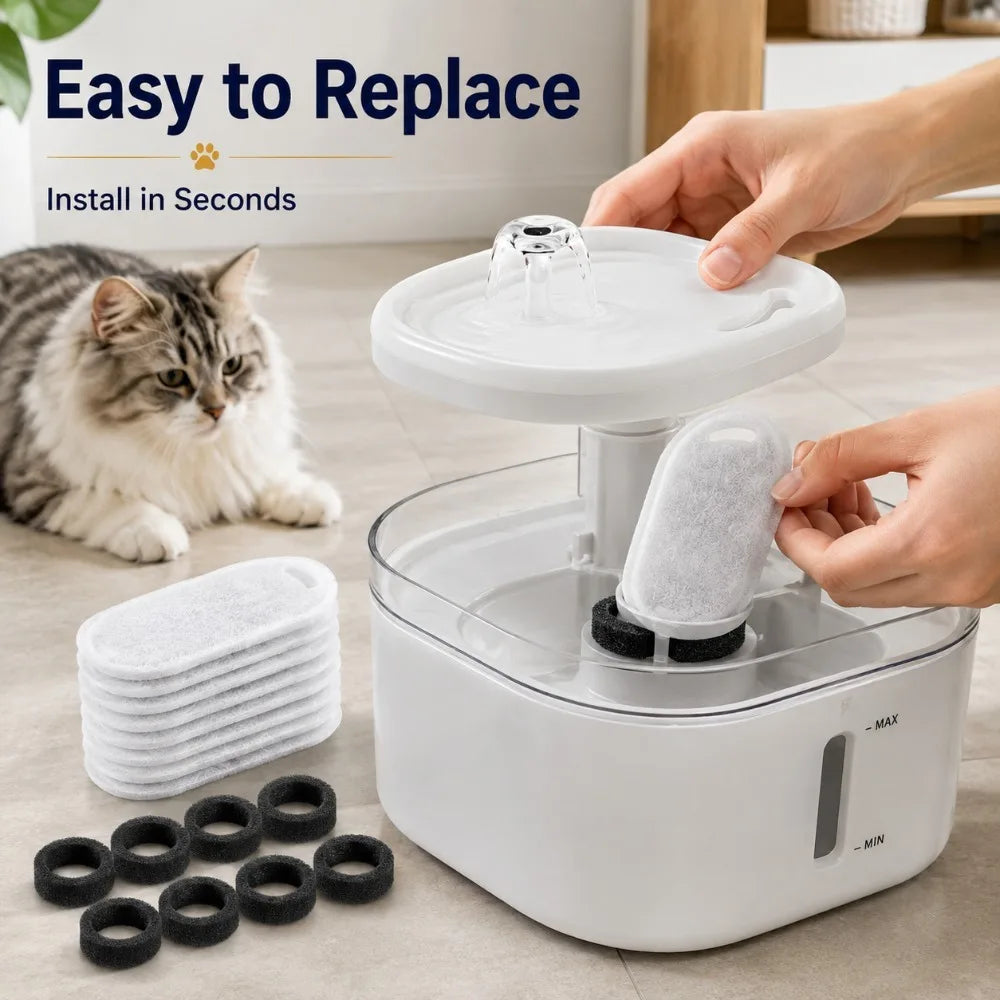 Cat & Dog Fountain Filter – Activated Carbon Cartridge Pet Fountain Filter Nixie