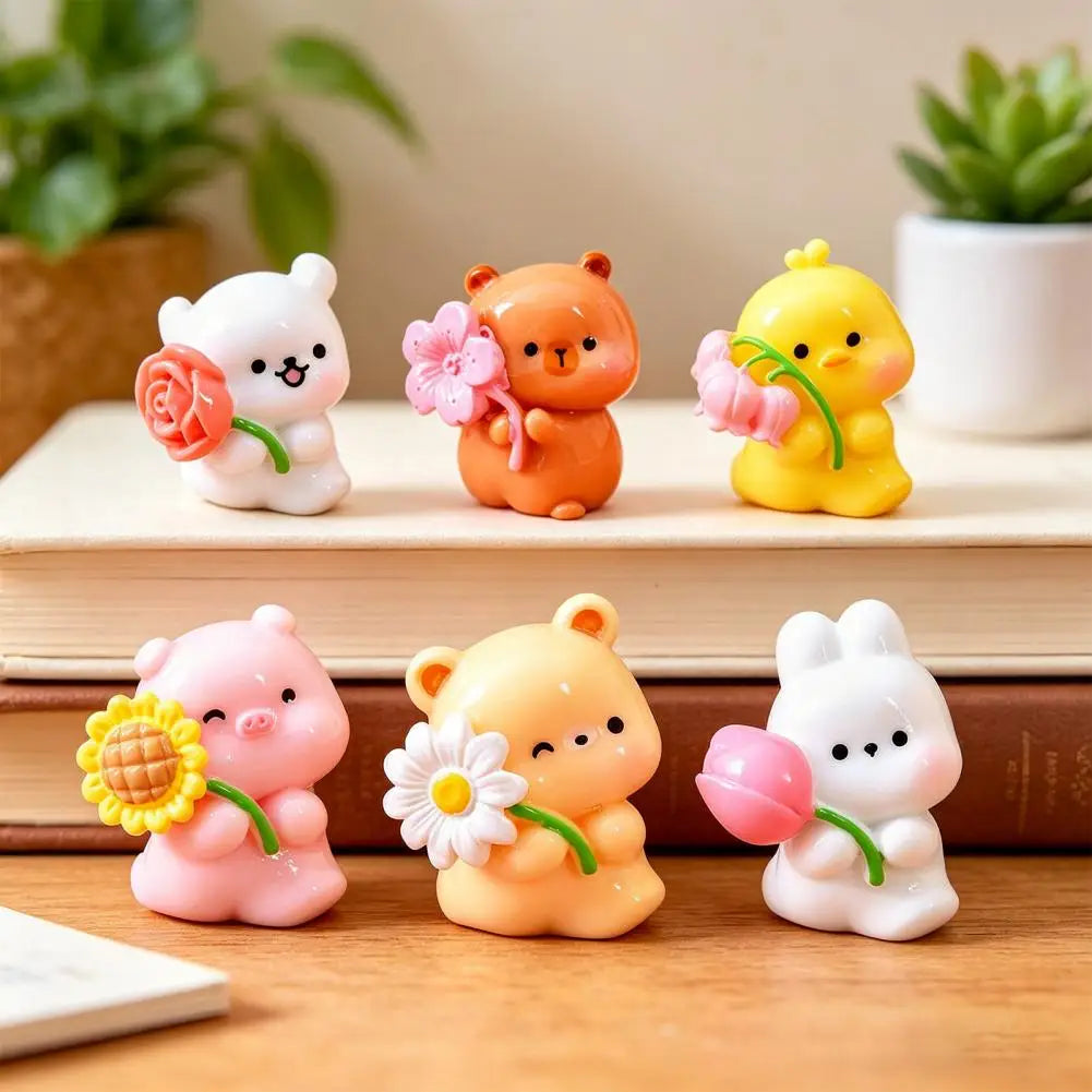 Mini Animal Resin Figurines – Fairy Garden & Cake Decor Set Miniature Figurine Nixie
