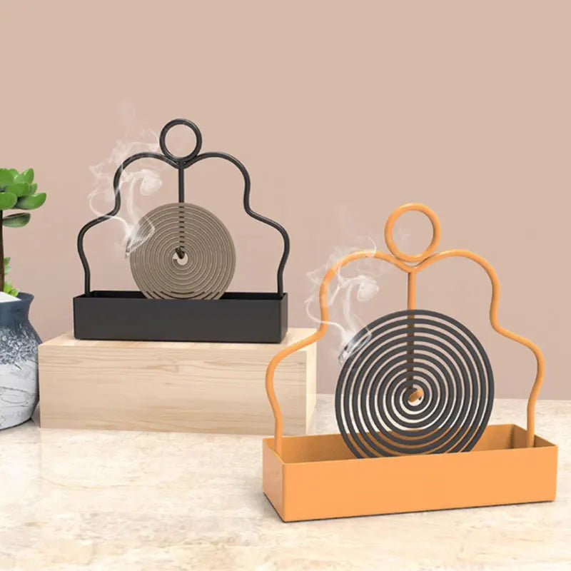 Iron Mosquito Coil Holder Incense Burner Rack – Black/Gold Coil Holder Rack Nixie