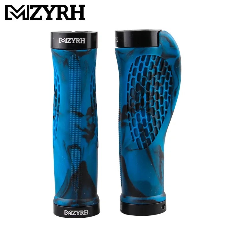 MTB Lock-On Handlebar Grips – Anti-Slip Mountain Bike Grips Bike Handlebar Grips Nixie BLACK-BLUE