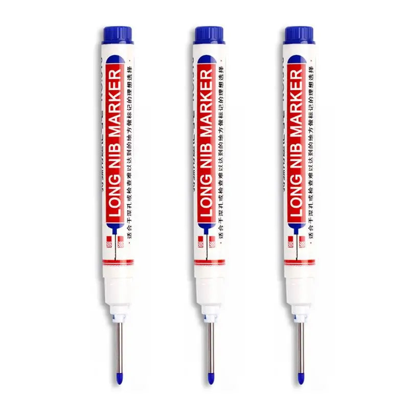 22mm Deep Hole Long Nib Permanent Markers – 3 Colors, Waterproof Permanent Marker Set Nixie 3pcs blue A1