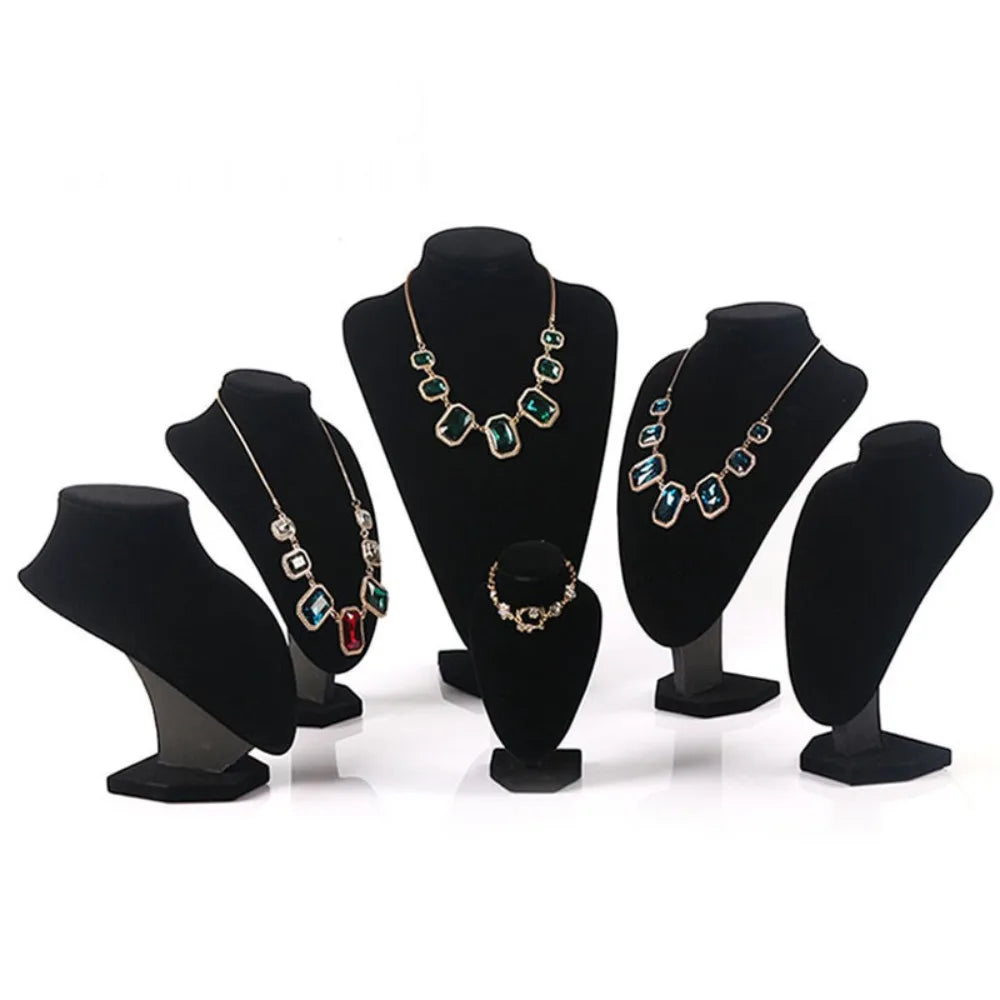 Velvet Jewelry Display Stand Necklace Bust Holder Organizer Rack Jewelry Display Stand Nixie